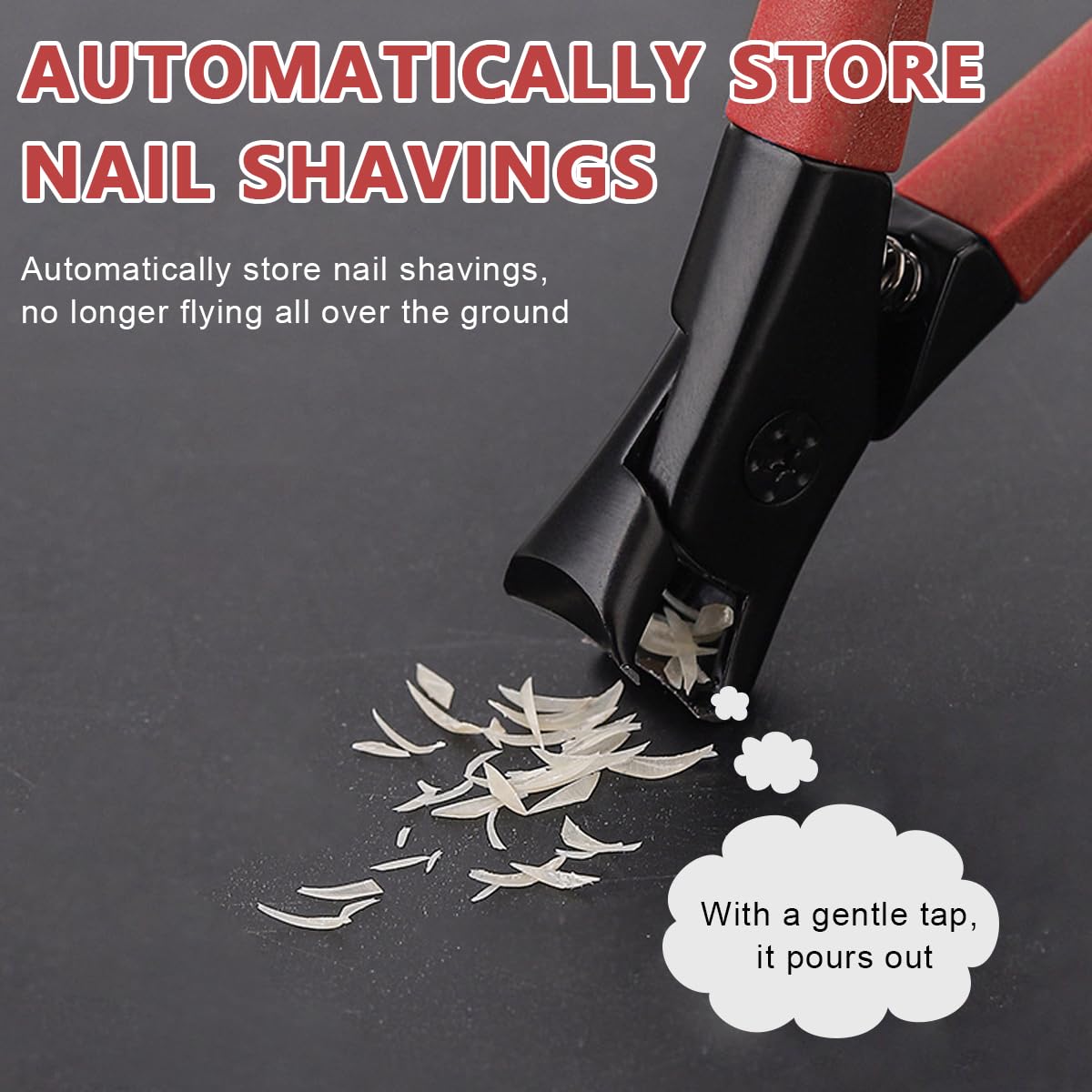 MAYCREATE Thick Nail Clipper for Tough Nails with 9×5.3 cm Long Handle and Anti‑Splash Design | Stainless Steel Cutter for Adults and Seniors