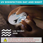 MAYCREATE Electric Nail Clipper with UV Light, USB Rechargeable Electric Nail Clipper with 3 Speeds Anti-splash Electric Nail Trimmer with Nail Dust Bin for Safe Electric Nail Clipper for Baby