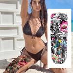 MAYCREATE Temporary Tattoos for Arms and Legs featuring 6 Sheets 48×17 cm Waterproof Designs | Ideal for Party and Club Looks