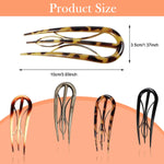 MAYCREATE French Hair Pins for Styling Buns with 3 Tongs Grip 10pcs Acrylic U Clips | Women’s Elegant Accessories