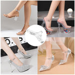 MAYCREATE 2Pcs Transparent Shoe Straps Anti-slip Shoe Straps for HighHeels Women Walking Shoe Straps Adjustable and Removable Shoe Straps for HighHeels