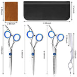 MAYCREATE Scissors for Hair Cutting Kit Professional Hair Dressing Scissors Barber Salon with Storage Case, Hair Cutting Thinning Scissors Full Set for Men Women Adult Kids