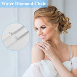 MAYCREATE Metal Bra Straps for Evening Dress with Dual Metal Hooks and Rhinestones | Adjustable 28–43 cm Black and Silver