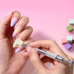MAYCREATE Nail Sponges for Ombre with Grabbing Pen and Storage Box | 100PCS DIY Gradient Tools