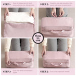 MAYCREATE Compression Packing Cubes for Clothes with Double Layer Design and Waterproof Fabric 33x22x18cm
