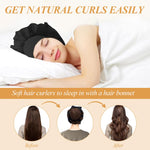 MAYCREATE No Heat Curling Rod Headband for Overnight Hair Styling with Velvet Roller | 5 Piece Set for Women