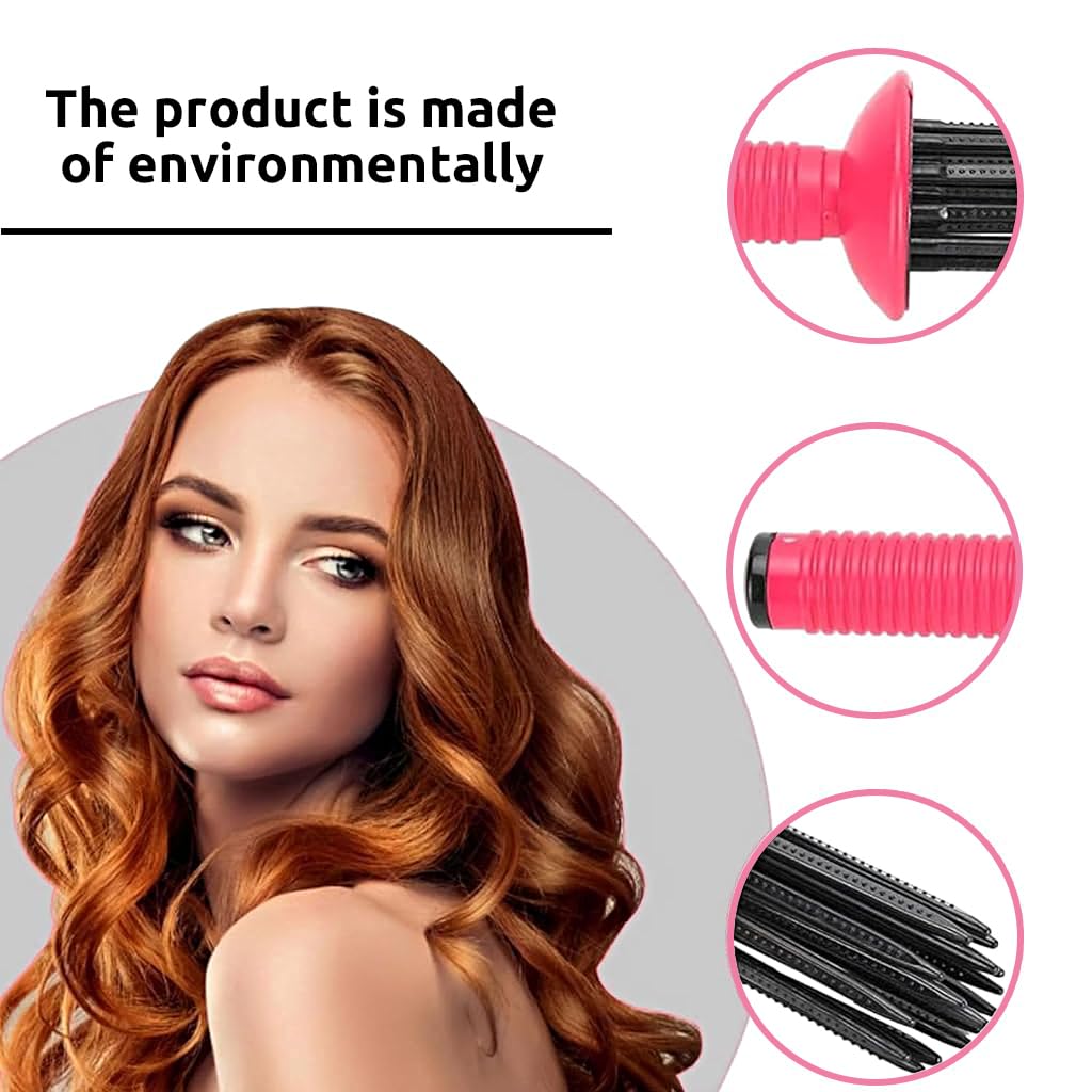 MAYCREATE Curly Hair Styler Tool for Hair Dryer with 17 Stick Air Volume Comb | 25 cm Heatless Resin Curling Comb