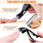 MAYCREATE Nail Clipper for Seniors featuring Bended Head Design with Stainless Steel | Travel Set