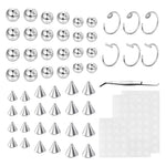 MAYCREATE Nose Ring without Piercing for Stylish Looks featuring 155 pcs Set with Adhesive Tabs