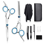 MAYCREATE Professional Hair Cutting Barber Scissors Kit - 6.7 Inch Hairdressing Scissors with 3 Combs, Haircut Cloak and Hair Clips Hairdresser for Men and Women ( 9Pcs)