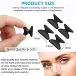 MAYCREATE 12 Pairs Eyeglass Nose Pads, Anti-Slip Silicone Glasses Nose Support Pads Replacement, Anti-Slip Air Chamber Nose Pads for Full Plastic Frames