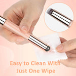 MAYCREATE Lipstick Silicone Brush for Travel Makeup with Dual End Applicator and Pink Lid