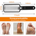 MAYCREATE Leg, Heel & Foot Scrubber for Dead Skin Stainless Steel Foot Exfoliating Scrubber Cleaner File, Callus Remover For Cracked Heels, Pedicure Kit Foot File Very Sharp & Big (11 * 3 inch)