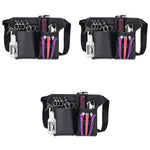 MAYCREATE Hairdresser Scissor Bag for Barber Tools with 5 Scissor Sleeves and PU Leather Holster