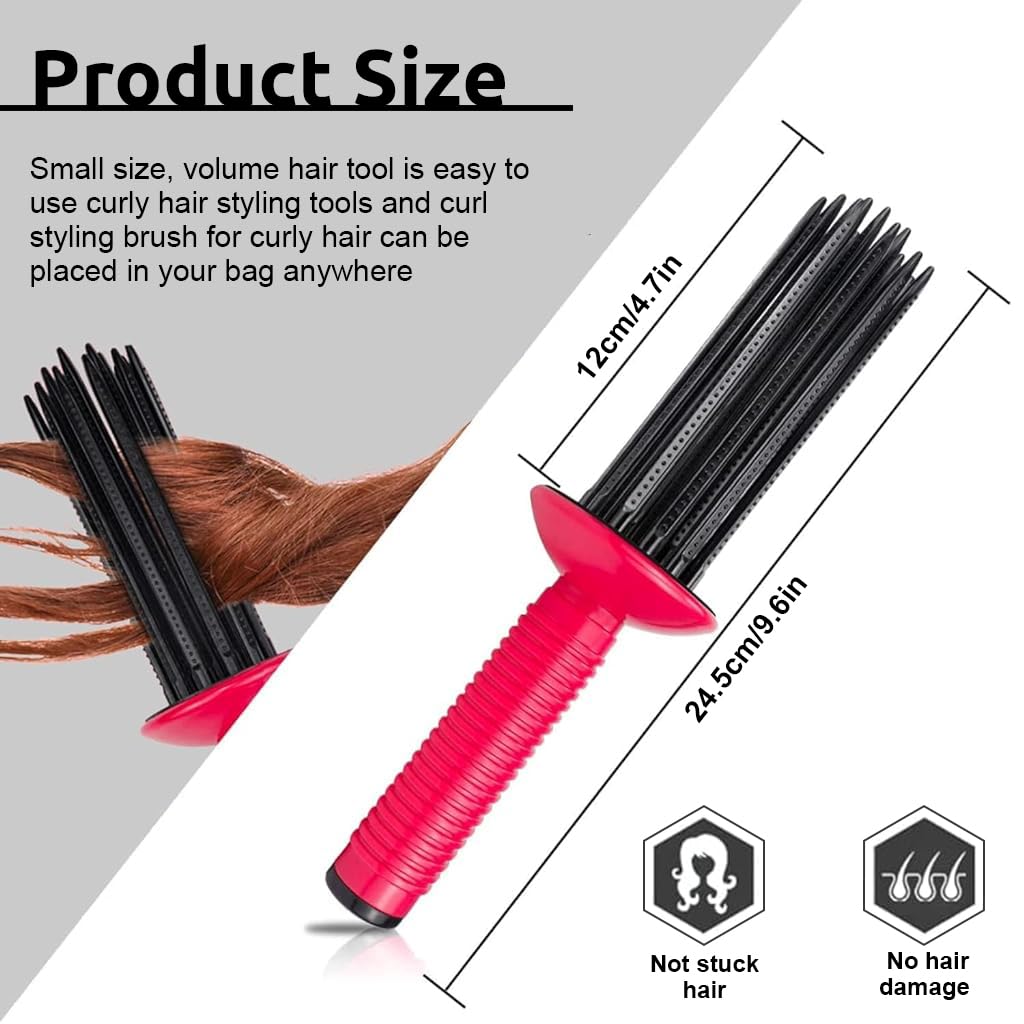 MAYCREATE Curly Hair Styler Tool for Hair Dryer, Rollers for Curling Hair, Curling Roll Comb for Curly Hair, Air Volume Curl Rolling Comb, Anti scalding Curly Hair Styling Tool for Hair Dryer