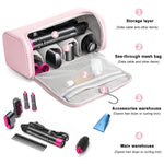 MAYCREATE Travel Storage Bag for Dyson Airwrap with Hanging Hook and PU Waterproof Design | Portable 3 Pcs Hair Styler Organizer