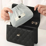 MAYCREATE Corduroy Storage Pouch for Travel and Daily Use featuring Easy Squeeze Open | 4pcs 13x5x12cm Makeup Coin Jewelry Organizer