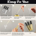 MAYCREATE Empty Mascara Tube Set for Travel with Funnels and Rubber Inserts | 3Pcs 10ml PETG Containers