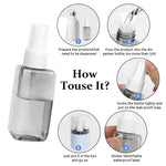 MAYCREATE Travel Bottles Set for Toiletries with Leak Proof Case and 4×50ml Refillable Containers