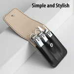 MAYCREATE Travel Nail Clipper Set with Storage Pouch including 6pcs Stainless Steel Tools