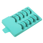 MAYCREATE 5 Pairs Beauty Makeup Handmade Messy Cross Style False Eyelashes Green