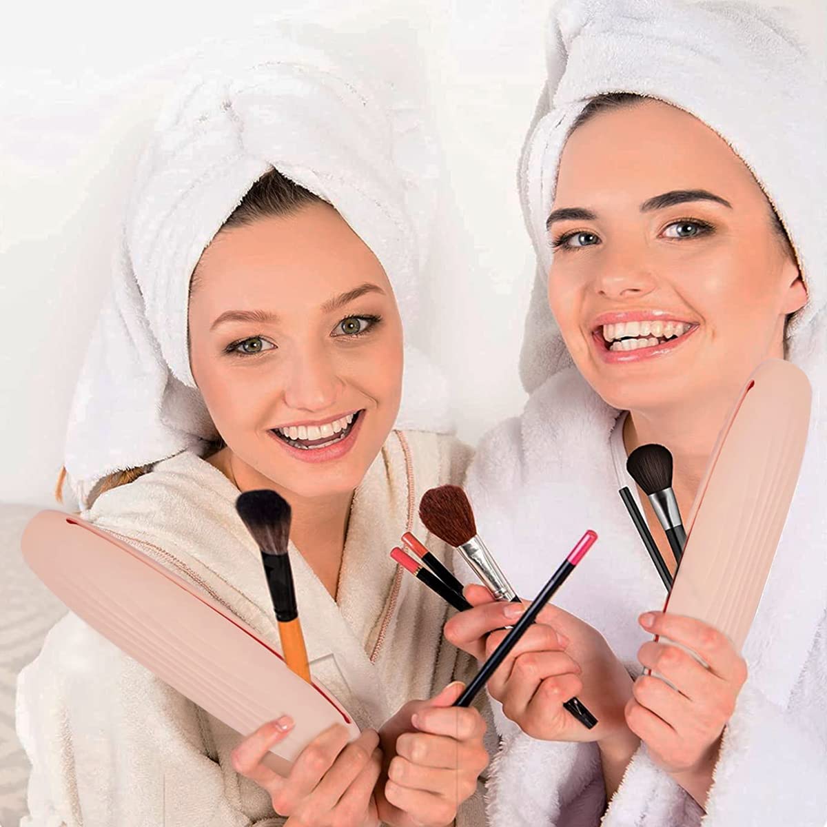 MAYCREATE Makeup Brush Holder, Travel Make Up Brushes Organizer Pouch Tool, Beginners Portable Soft and Sleek Make Up Brushes Organizer Pouch Tool