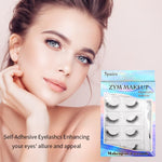 MAYCREATE 5 Pairs Self Adhesive Eyelashes, Reusable Adhesive Eyelashes, No Glue Eyelashes, Waterproof False Lashes Natural with Eyelash Tweezer for Women Makeup Gift Purple