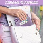 MAYCREATE Small Makeup Pouch Set for Travel and Daily Use featuring Self Closing Design | 2pcs 14x12cm Corduroy Bags in Pink and Purple