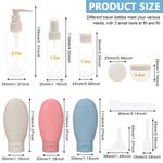 MAYCREATE Travel Bottles Set for Toiletries with 33 pcs Refillable Containers | PET PP PE Leakproof Design