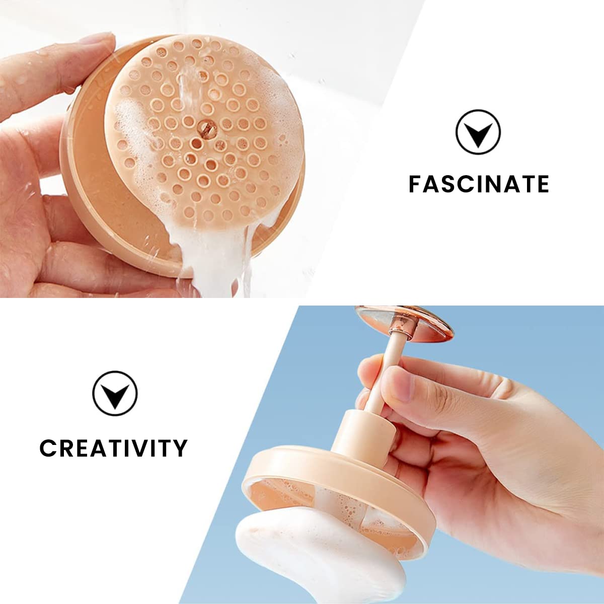 MAYCREATE Face Wash Foam Maker Bottle for Facial Cleansing featuring Honeycomb Panel and 8.2×18 cm PP ABS Design | Quick Rich Lather