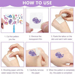 MAYCREATE Tattoo Sticker for Kids, 10 Sheet Glittering Temporary Tattoo, Cartoon Ocean Animals Fake Tattoos for Girls Boys Birthday Parties, Group Activities