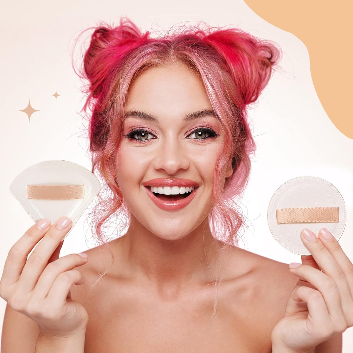 MAYCREATE Makeup Sponge Set for Foundation and Powder featuring Wet & Dry Dual Use | 7pcs Non‑Latex Soft Puffs