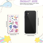 MAYCREATE Tattoo Sticker for Kids, 10 Sheet Glittering Temporary Tattoo, Cartoon Ocean Animals Fake Tattoos for Girls Boys Birthday Parties, Group Activities
