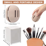 MAYCREATE Makeup Sponge Holder Case Cute Silicone Beauty Blender Sponge Holder Breathable Cosmetic Make Up Blender Storage Travel Case (Khaki)