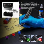 MAYCREATE Tattoo Machine Kit with 20 Cartridge Needles and Ergonomic Rotary Pen | for Beginners and Professional Artists
