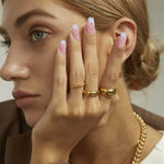 MAYCREATE 24 pcs French Fake Nails,Plum Pink Press-On Gel Nails,Full Cover Press On False Nails with Double Sided Adhesive Jelly Tabs,Nail Art