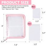 MAYCREATE Transparent Jewelry Storage Book, Anti Oxidation Jewelry Storage Organizer Bag with 60 Pockets for Bracelets Necklace Rings, Pink