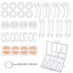 MAYCREATE Eyeglasses Retainer Set 50PCS with 3 Nose Pad Designs and Silicone Ear Grips | Anti Slip Comfort for Sunglasses and Reading Glasses