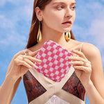 MAYCREATE Sanitary Pad Pouch for Travel and Everyday Use featuring 4pcs 5.5in Checked Design