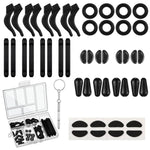 MAYCREATE Eyeglass Nose Pads Kit for Glasses Repair with Screwdriver and Tweezers 60 Pairs