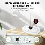 MAYCREATE Electric Cordless Heating Pad For Period Pain|Cramp Relief, Back Pain In Period|Belly Warmer Heating Pad With 3 Heat Levels 4 Vibration Modes|Caring Gift Heating Pad Belt For Women