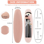 MAYCREATE Makeup Brush Holder, Travel Make Up Brushes Organizer Pouch Tool, Beginners Portable Soft and Sleek Make Up Brushes Organizer Pouch Tool