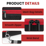 MAYCREATE Electric Shaver Storage Bag for Travel with Multi Compartments and Mesh Pocket 20x13x6cm