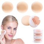 MAYCREATE 4Pcs Powder Puff with Box, Makeup Sponge Puff, Round Makeup Puff Foundation Blender Sponge, Dry & Wet Use Butterfly Wing Beauty Loose Powder Puff