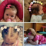 MAYCREATE 20 Hair Clips Mini Hair Bow Grosgrain Ribbon Hair Bows with Alligator Clips for Baby Girls Toddlers Kids, 20 colors(2.4 Inch)