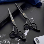 MAYCREATE 10 Pcs Professional Hair Cutting Scissors For Men Hair Dressing Scissors Barber Kit with Hairdressing Scissor for Men Women Adult Kids Home Hair Cut Kit at Home