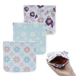 MAYCREATE Cosmetic Bag for Travel featuring Self Closing Design and 3 Pack 4.7x4.3in PU Leather