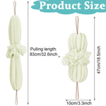 MAYCREATE Bath Shower Loofah Sponge 2 Pack with Dual Rope Handles 24–100 cm | Navy and Green Exfoliating Back Scrubber for Women and Men