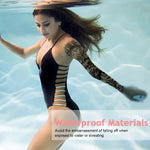MAYCREATE Temporary Tattoo Stickers for Men and Women with 6 Sheets 48×17 cm Waterproof Designs | Ideal for Party and Club