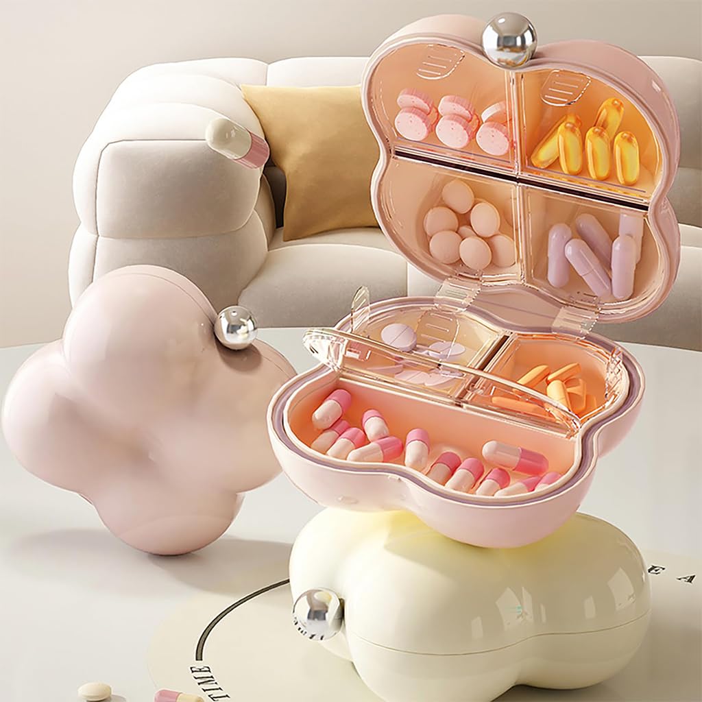 MAYCREATE 1Pc Mini Jewelry Travel Case for Women, Clouded Shaped Earring Box, Trinket Boxes, Portable Small Earrings Box Rings Storage Box for Women Girl Men Small Necklace Rings Earrings, Pink